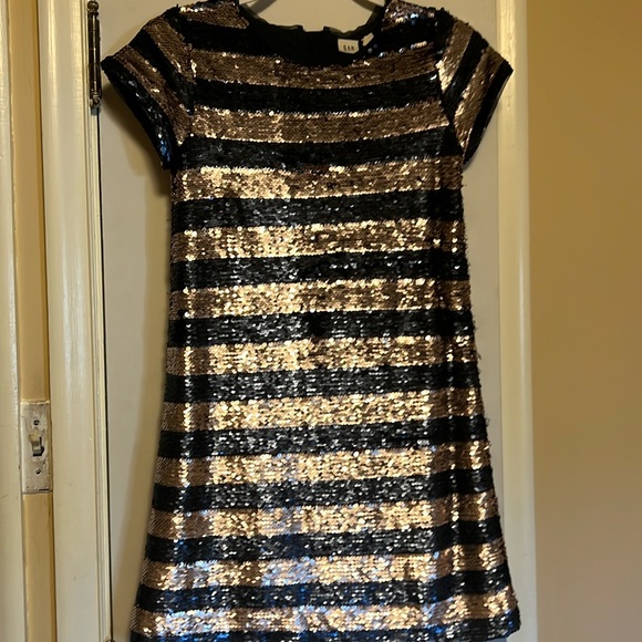 Gap kids 1 plus sequin a line dress, fits a woman 0-2. - Picture 1 of 8